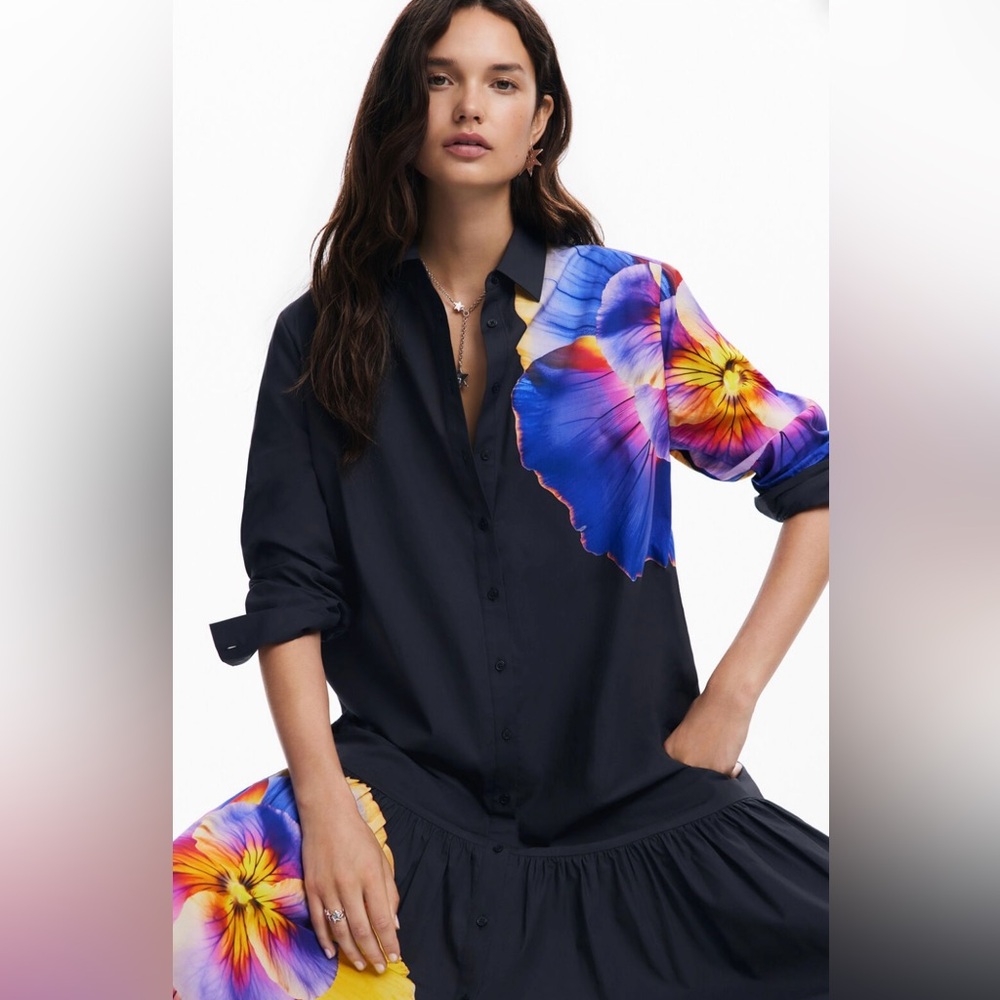 NWT Desigual Shirt Dress - Designed by Christian Lacroix